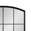 Kate & Laurel All Things Decor Forsyth Windowpane Arch Mirror Black - image 3 of 4