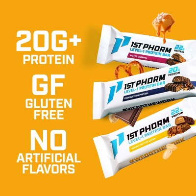 1st Phorm Peanut Butter Lover Protein Bars - 22g Protein - 8.5oz/4ct