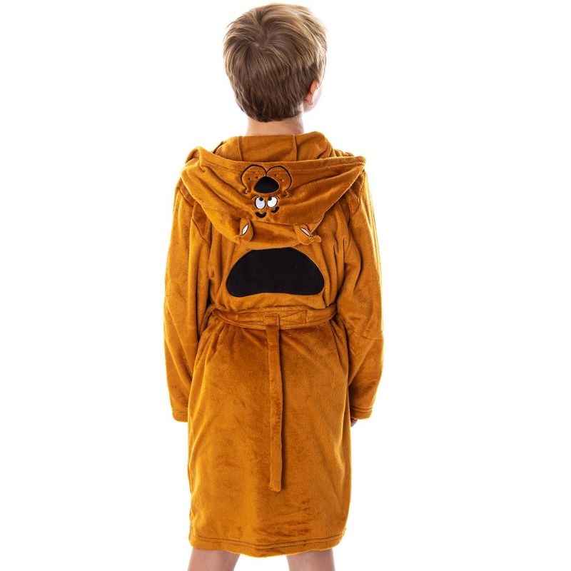 Scooby Doo Kids Costume Robe Soft Plush Fleece Hooded With Ears, 4 of 7