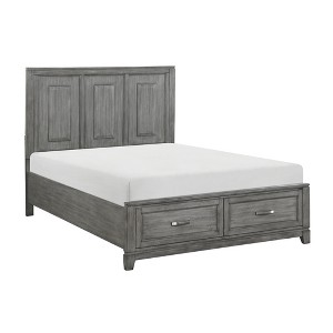 Queen Size Platform Bed with Storage Drawers for Bedroom - 1 of 4