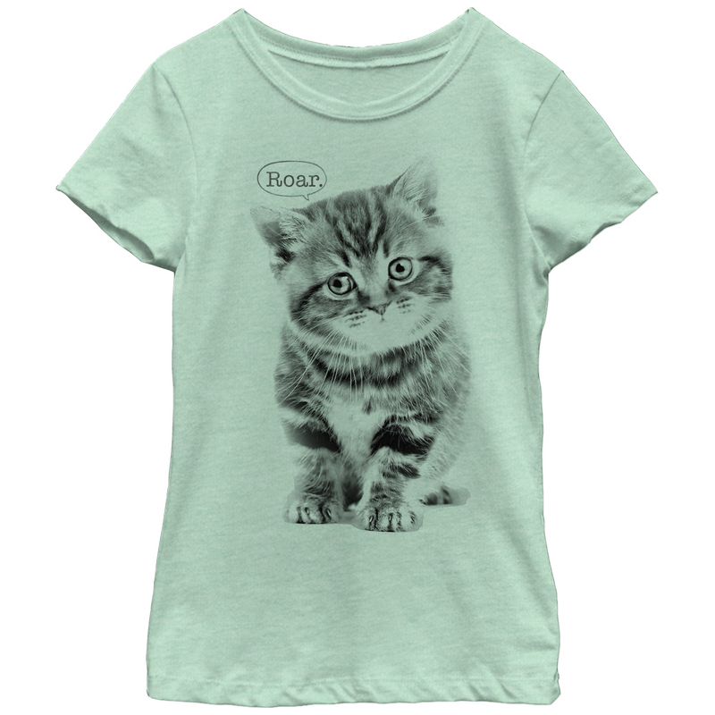 Girl's Lost Gods Cat Roar T-Shirt, 1 of 4