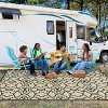 Outdoor Plastic Straw Rug Reversible Portable Rug, UV Resistant Waterproof Outside Carpet for RV Camping Picnic Beach Porch - 3 of 4