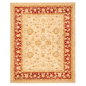 Ivory/Red Floral Tufted Area Rug 5
