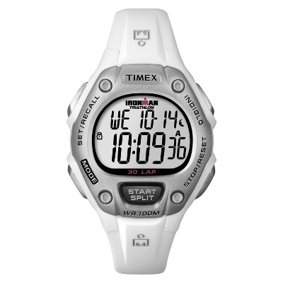 Women's Timex Ironman Classic 30 Lap Digital Watch - White T5K515JT