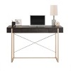 INFURNIC Writing Desk Compact Modern Desk with Hidden Keyboard Tray and Sturdy Construction for Home Office, Brown, 47.24"*20"*30" - 4 of 4