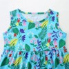 MyKids-USA Summer Arrival Leaves and Animals Pattern Sleeveless Dress for Stylish Girls - 4 of 4