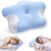 SUGIFT Ergonomic Memory Foam Bed Pillow for Neck and Shoulder Pain Relief with Cooling Breathable Cover for All Sleep Positions - 2 of 3