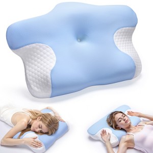 SUGIFT Ergonomic Cervical Memory Foam Pillow for Neck Pain Relief – Contour Orthopedic Neck Pillow - 1 of 4