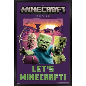Trends International A Minecraft Movie - Zombie, Creeper, Skeleton Framed Wall Poster Prints - 1 of 4