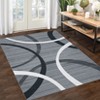Machine Washable Rug Low Pile  Area Rug  Non Slip Modern Geometric Rug Foldable Stain Resistant Rugs for Living Room Bedroom Indoor Ultra Thin Carpet - 2 of 4