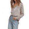Women's Sherri Button Down Top - line and dot - 2 of 4