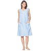 Casual Nights Women's Zipper Front House Dress Sleeveless Seersucker Housecoat Duster Lounger - 2 of 4
