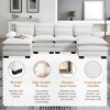 110" Modern Chenille 6 Seats Modular U-Shaped Sectional Sofa with Double Chaise Lounges, Lumbar & Armrest Pillows - 2 of 4