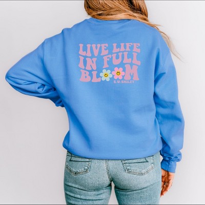 Simply Sage Market Live Life In Full Bloom Front And Back Sweatshirt - 2XL - Carolina