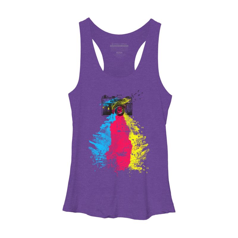 Women's Design By Humans CMYK Shoots By clingcling Racerback Tank Top, 1 of 4