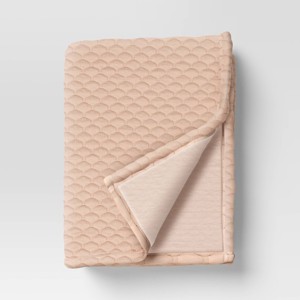 50''x60'' Oversized Puffy Triple Knit Throw Blanket Pink - Room Essentials™ - 1 of 4