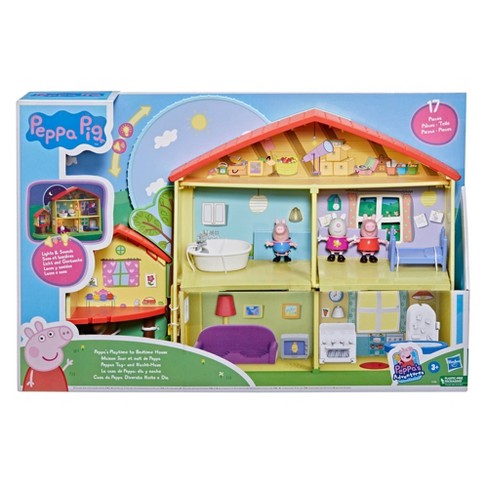 pantalla Penetración Geografía Peppa Pig Peppa's Playtime To Bedtime House Playset : Target