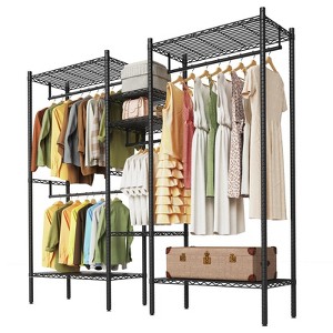 Coolmee Heavy Duty Garment Rack 1210 LBS, Commercial Clothing Rack with ...