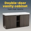 GDFStudio Grimsley Freestanding 59" Smoked Oak Wood Bathroom Vanity with Double Sink - 4 of 4