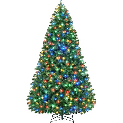 Yaheetech 7.5ft Pre-lit Spruce Artificial Christmas Tree with LED Lights