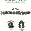 4E's Novelty 9ft Prelit Christmas Garland - Semi Snow Flocked, Warm White Lights, Ideal for Indoor/Outdoor Holiday Decor - 3 of 4