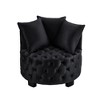 30.5" Velvet Upholstered Tufted Accent Leisure Chair with Round Back and 3 Cushions, Contemporary Club Chair for Living Room - 2 of 4