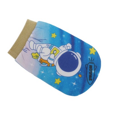 Unique Bargains Cartoon Astronaut Shower Gloves for Bathroom 7.87"x5.12" 1 Pc
