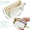 Fmeida Clear Aesthetic Pencil Case Pouch for Girls Cute Kawaii Mark Pen Case Organizer Large Capacity for Kids Teen College Students Adults - 3 of 4