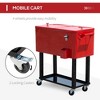 CIPACHO 80 QT Rolling Cooling Bins Ice Chest on Wheels Outdoor Stand Up Drink Cooler Cart for Party Red - 4 of 4