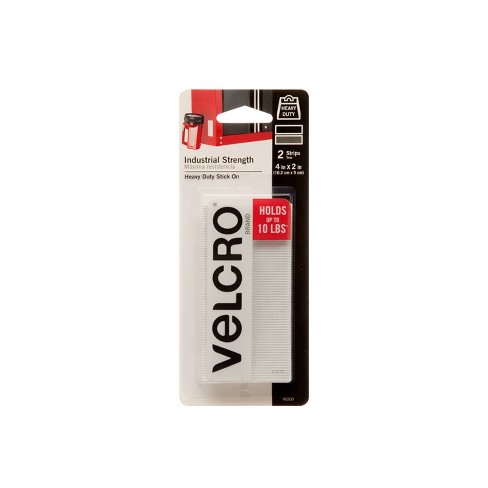 Velcro Heavy Duty Adhesive, Industrial Strength, White Strips - 2 sets