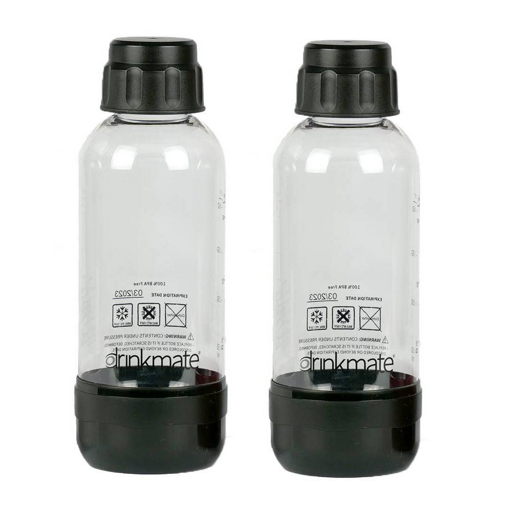 Photos - Water Bottle Drinkmate 16oz Bottle - 2pk - Black