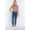 Slickblue Mock Neck Sleeveless Top, Zipper Detail Rib Sweater Knit, Casual, Chic, Cloud Pink/Oyster Khaki, Size S-L - 3 of 4