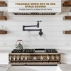 WOWOW Wall Mounted Pot Filler Faucet with Double Joint Swing Arms in Brushed Nickel - 2 of 4