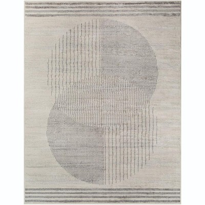 Mark & Day Lakin 7'10"x10' Rectangle Woven Indoor Area Rugs Gray: Modern Stripe, Stain-Resistant, Pet Friendly