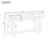 NicBex 57''Long Console Table with 3 Storage Drawers and Metal Handles Contemporary Sofa Table behind Couch,Perfect for Entryway,Hallway,Living Room - 3 of 4