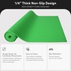 Fitvids 1/4-Inch High Density Thick Non Slip Yoga Mat with Knee Pad and Carrying Strap for Workout, Pilates, Gym Home Exercise, Green - 3 of 4