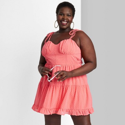 Women's plus store size pink dresses