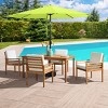 Alaterre Furniture 6pc Outdoor Patio Dining Set, Okemo Table with 10' Auto Tilt Umbrella - 2 of 4