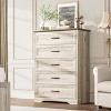 5 Drawers Dresser for Bedroom, Wooden Home Storage Cabinet with Metal Handles, Modern Chest of Drawers for Living Room, Hallway, Closet - 3 of 4
