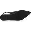 Allegra K Women's Faux Leather Pointed Toe Slip-On Slingback Flat Pumps - 4 of 4