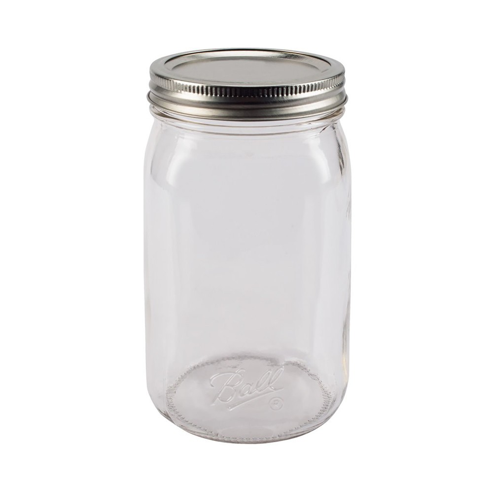 Ball 32oz 12pk Glass Smooth-Sided Wide Mouth Mason Jar with Lid and Band