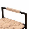 FURNIinspire Counter And Bar Stools Woven Counter Stool With Backrest, Height Dining Chairs For Kitchen Home Bar, Natural, 15.35"*16.53"*31.5" - 4 of 4
