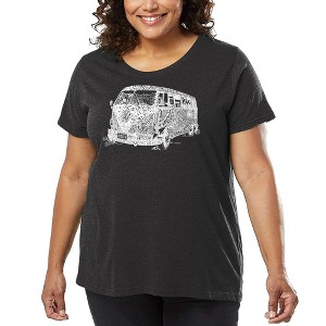 LA Pop Art Women's Word Art T-shirt - THE 70'S - 1 of 4