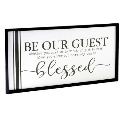 Lakeside Be Our Guest Wall Hanging Art Picture for Greeting Visitors and Family
