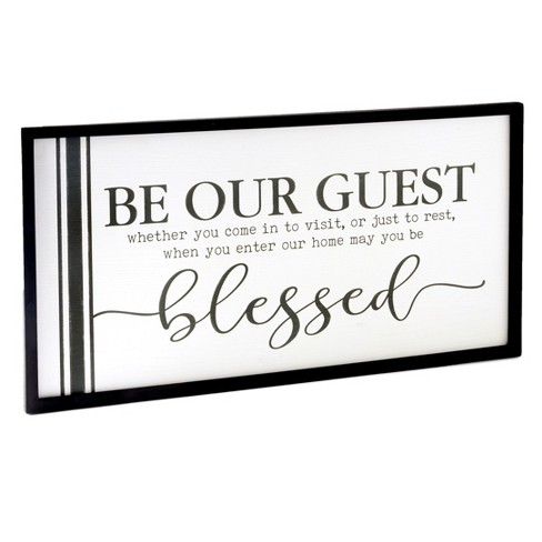 Lakeside Be Our Guest Wall Hanging Art Picture For Greeting Visitors And Family Target