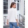 Women's 3/4 Sleeve Cropped Cardigan Sweater  Spring Open Front Knit Shrug Light Weight Shirts - 4 of 4