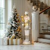 LuxenHome 37.2" LuxenHome 3Ft Tall Traditional Nutcracker King in White with Lights Multicolored - 4 of 4