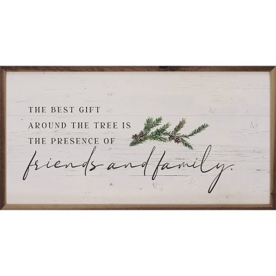 Kendrick Home The Best Gift Friends and Family Wall Art Whitewash