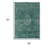 Gray and Green Medallion Non Skid Area Rug - 3 of 4