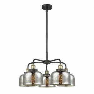 Bell - 5 Light Stem Hung Chandelier In Art Deco Style-14.75 Inches Tall and 26 Inches Wide - 1 of 1